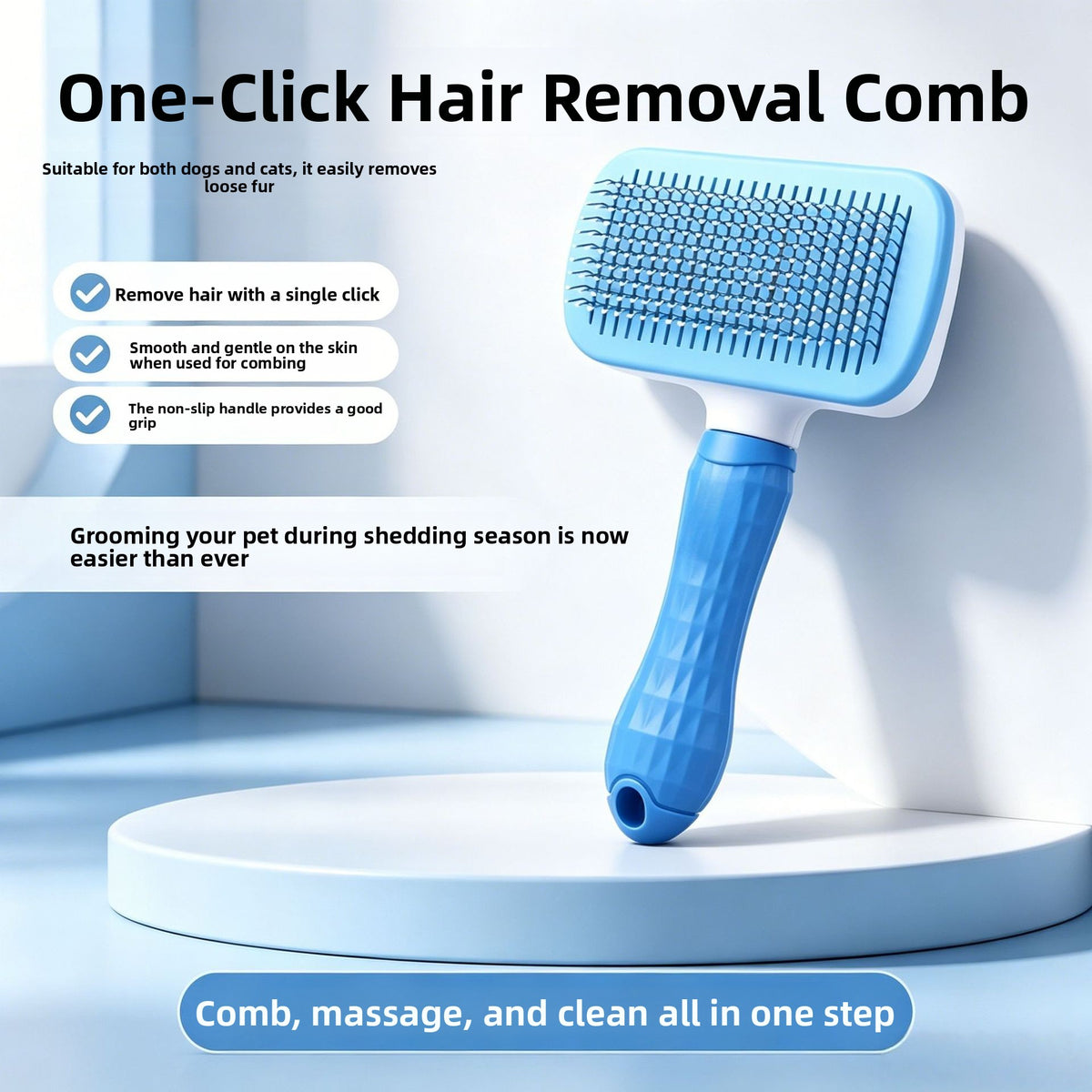 Pop Brush – Self-Cleaning Slicker Brush
