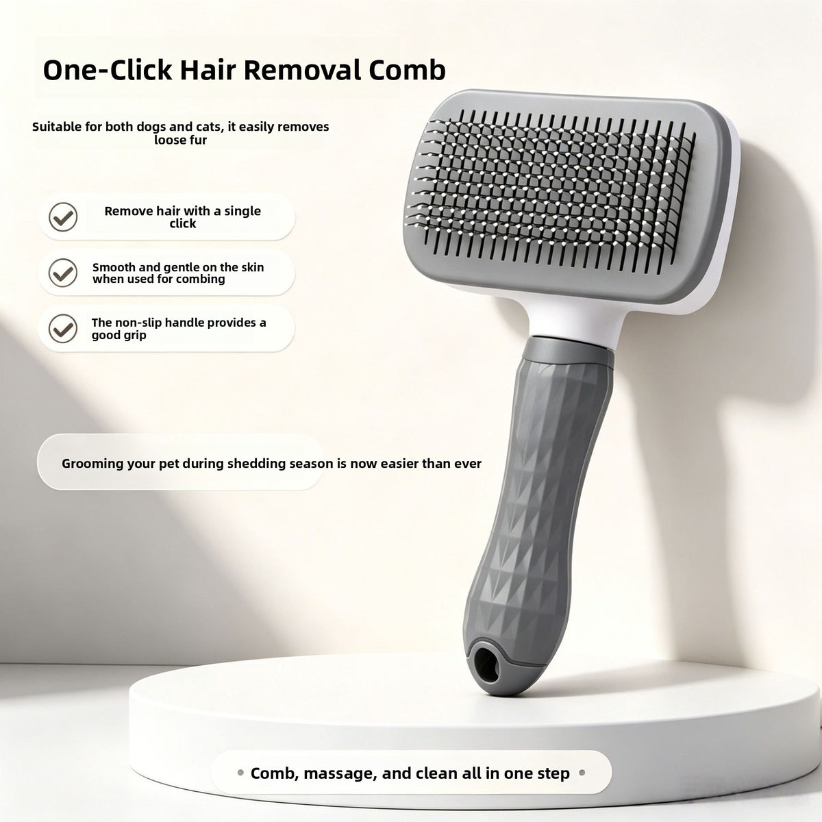 Pop Brush – Self-Cleaning Slicker Brush