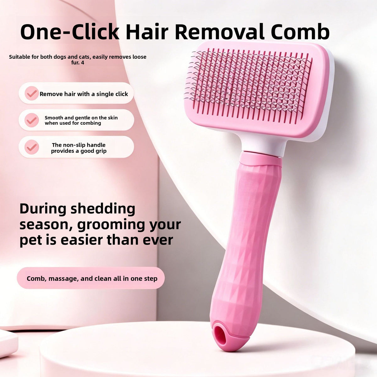Pop Brush – Self-Cleaning Slicker Brush